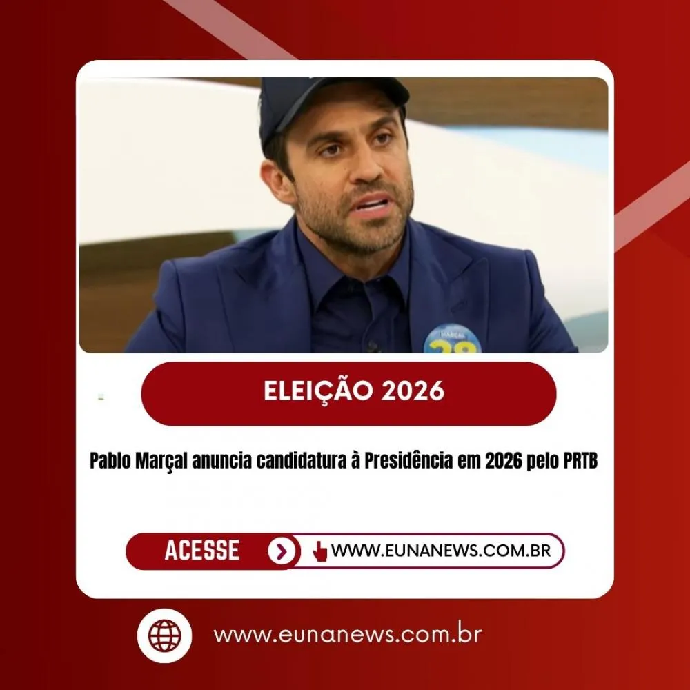 Pablo Marçal anuncia candidatura à Presidência em 2026 pelo PRTB