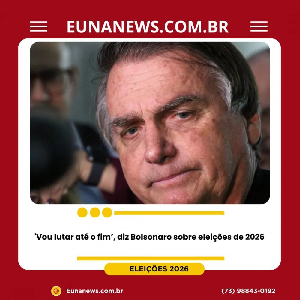 'Vou lutar até o fim’, diz Bolsonaro sobre eleições de 2026