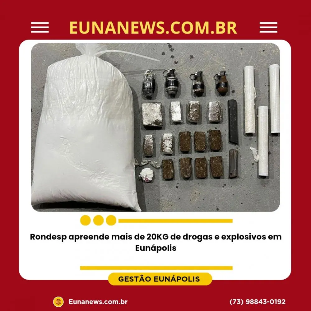 Rondesp apreende mais de 20KG de drogas e explosivos em Eunápolis