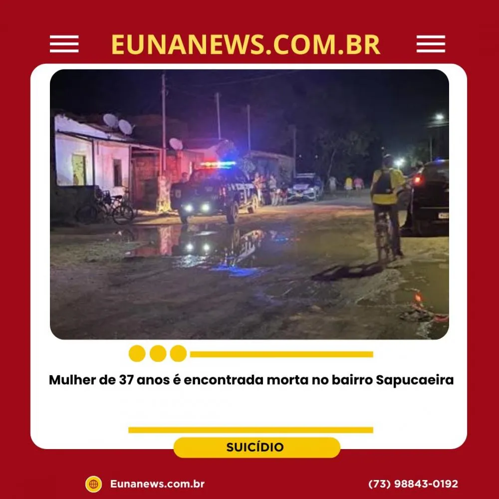 Suicídio: Mulher de 37 anos é encontrada morta no bairro Sapucaeira