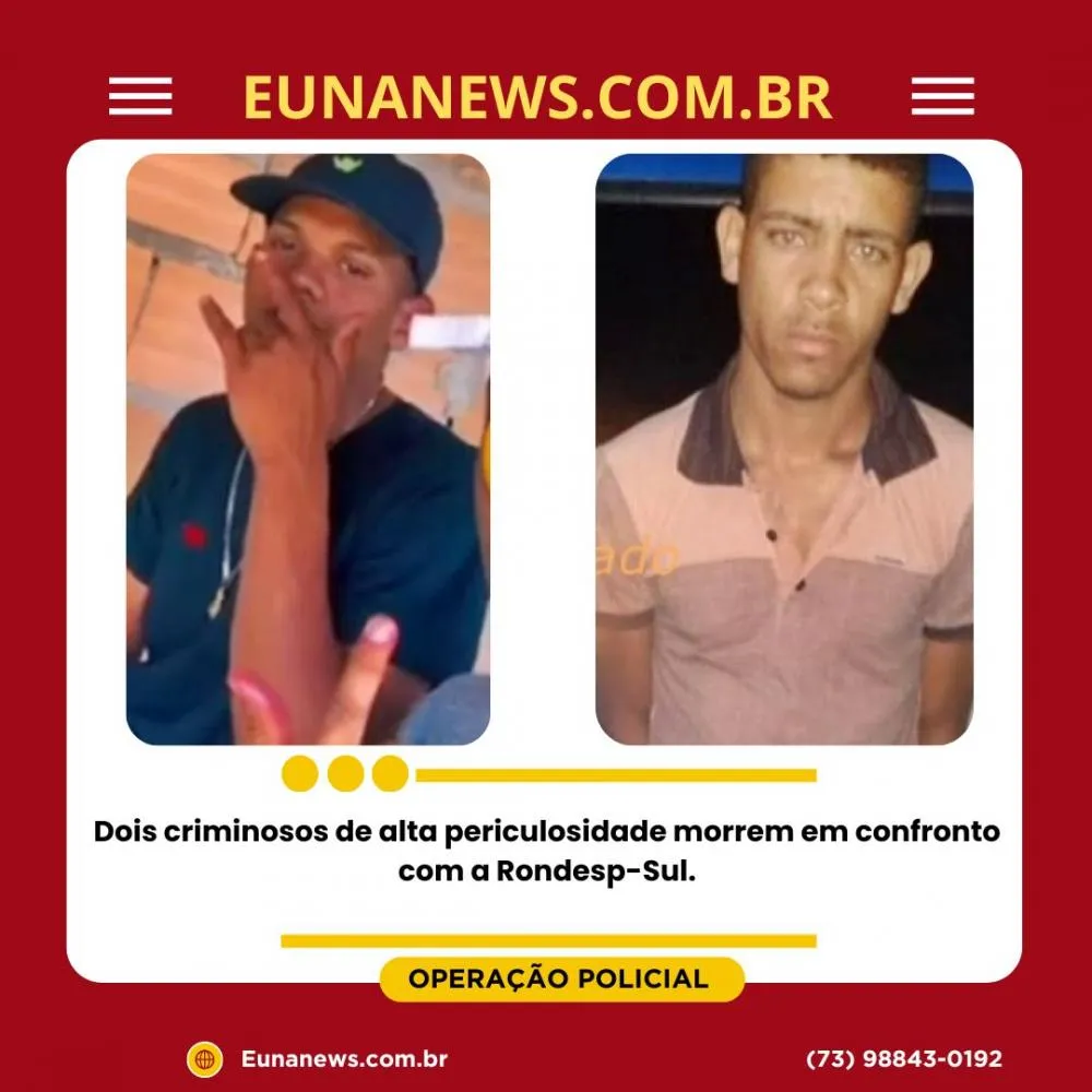 Dois criminosos de alta periculosidade morrem em confronto com a Rondesp-Sul.
