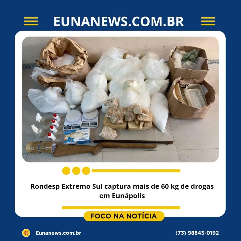 Rondesp Extremo Sul captura mais de 60 kg de drogas em Eunápolis