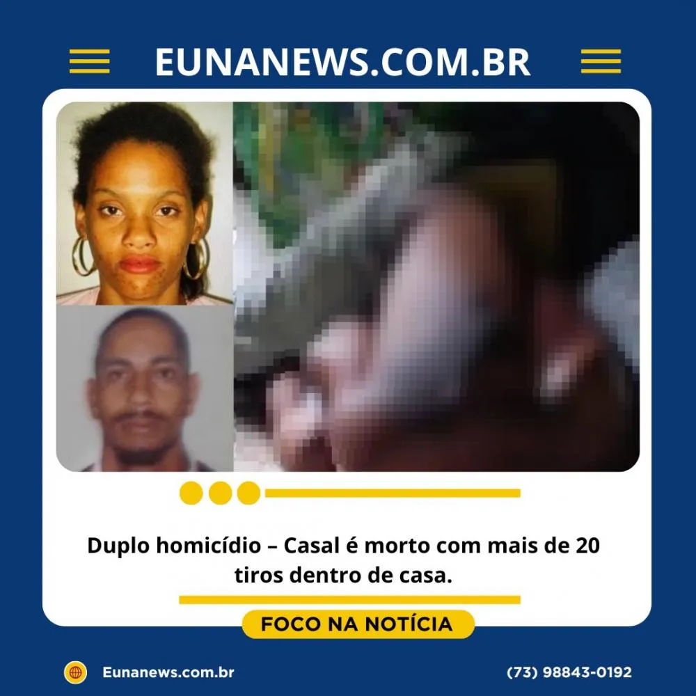 Duplo homicídio – Casal é morto com mais de 20 tiros dentro de casa.