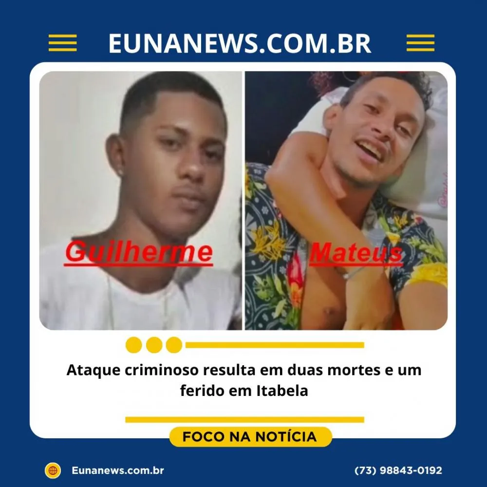 Ataque criminoso com duas vítimas e um baleado em Itabela.