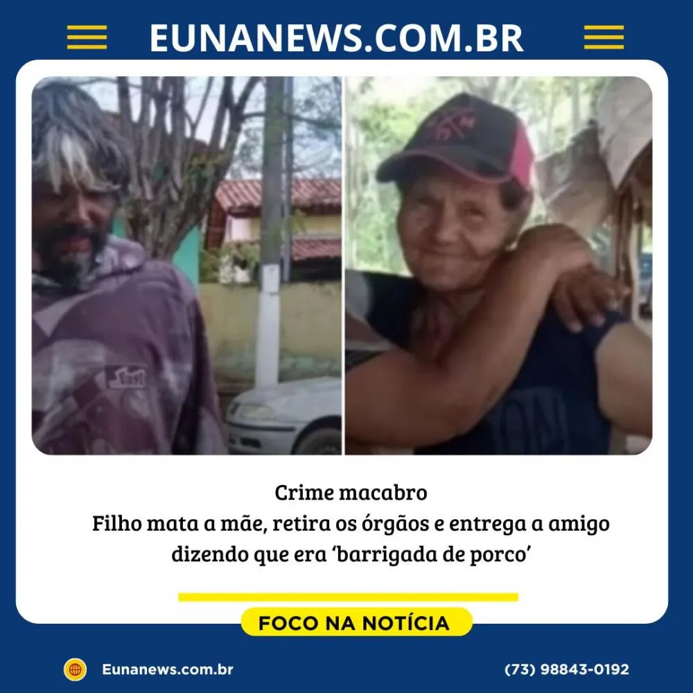 Crime macabro: filho mata a mãe, retira os órgãos e entrega a amigo dizendo que era ‘barrigada de porco’