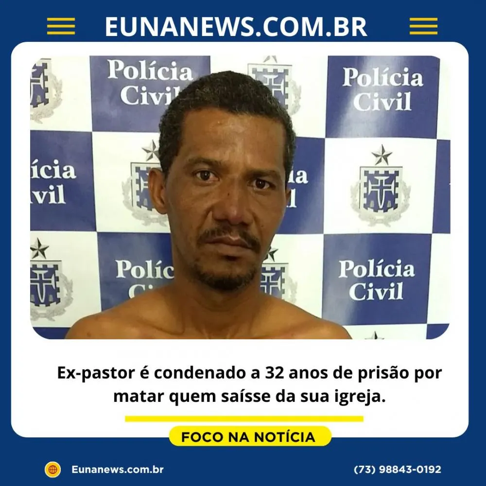 Ex-pastor é condenado a 32 anos de prisão por matar quem saísse de sua igreja.