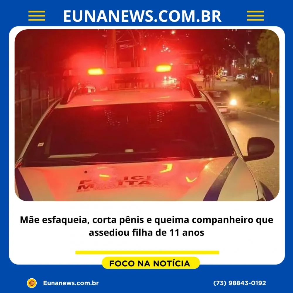 Mãe esfaqueia, corta pênis e queima companheiro que assediou filha de 11 anos