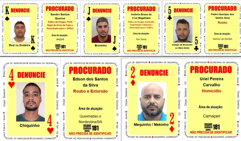 SSP atualiza Baralho do Crime com a inserção de novos foragidos da Justiça