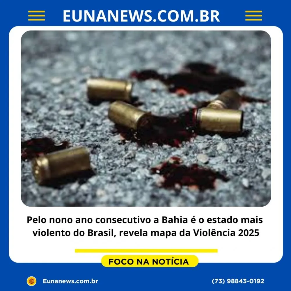 Pelo nono ano consecutivo a Bahia é o estado mais violento do Brasil, revela mapa da Violência 2025