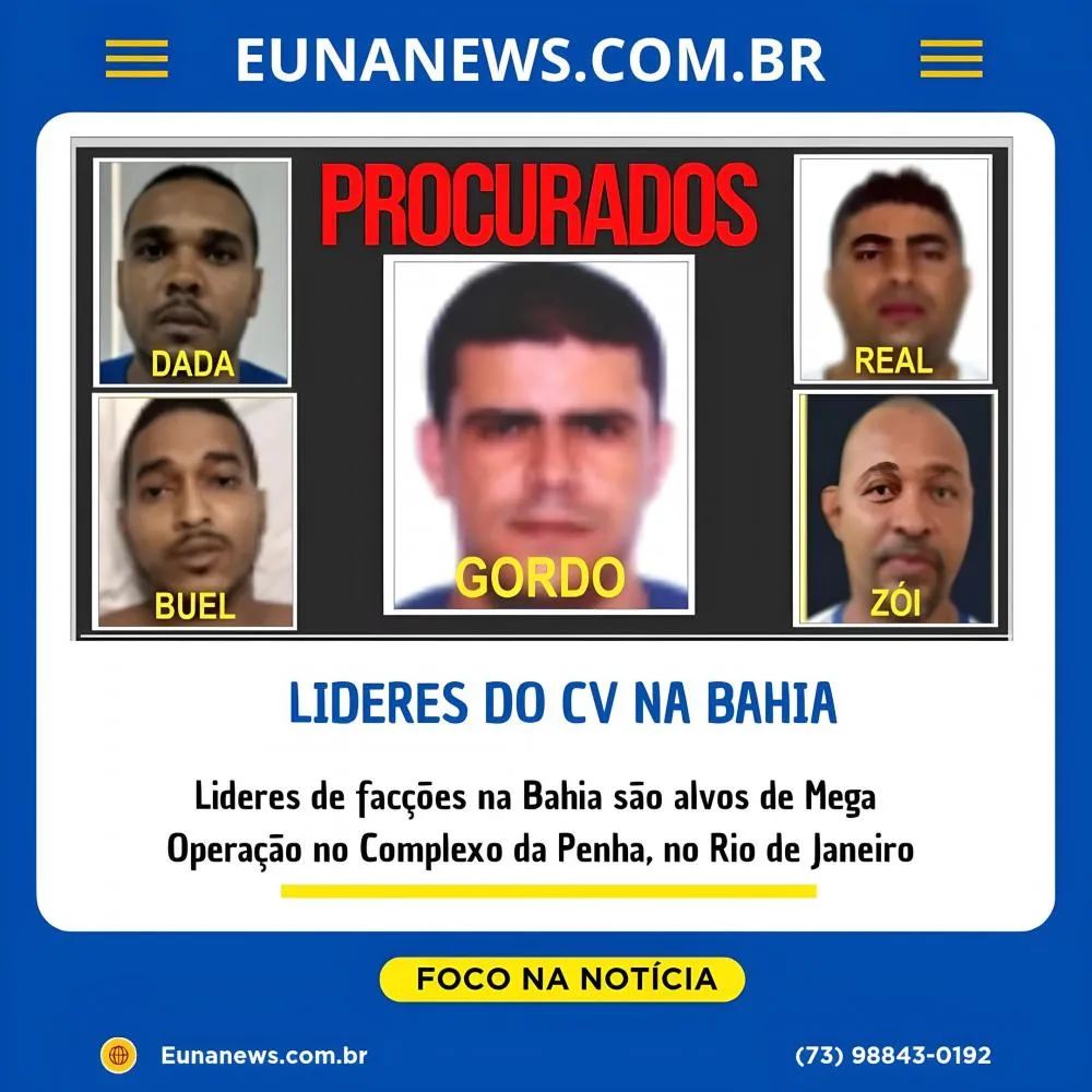 Líderes de facções na Bahia são alvos de mega operação no Complexo da Penha, no Rio de Janeiro