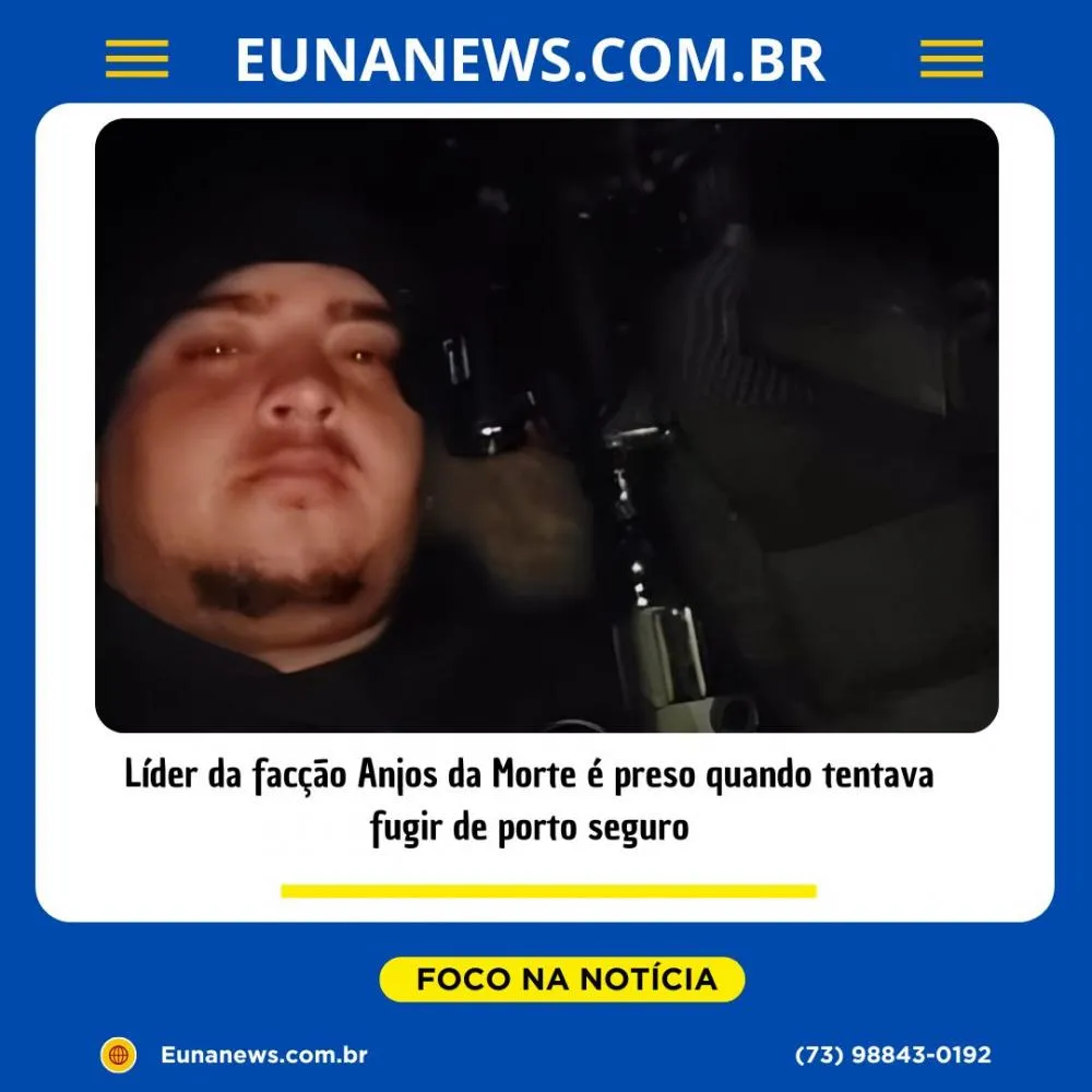 Líder da facção Anjos da Morte é preso quando tentava fugir de porto seguro