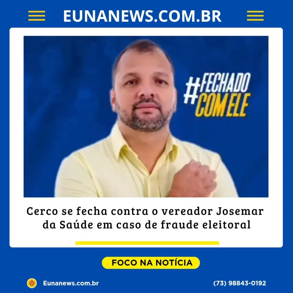 Cerco se fecha contra o vereador Josemar da Saúde em caso de fraude eleitoral