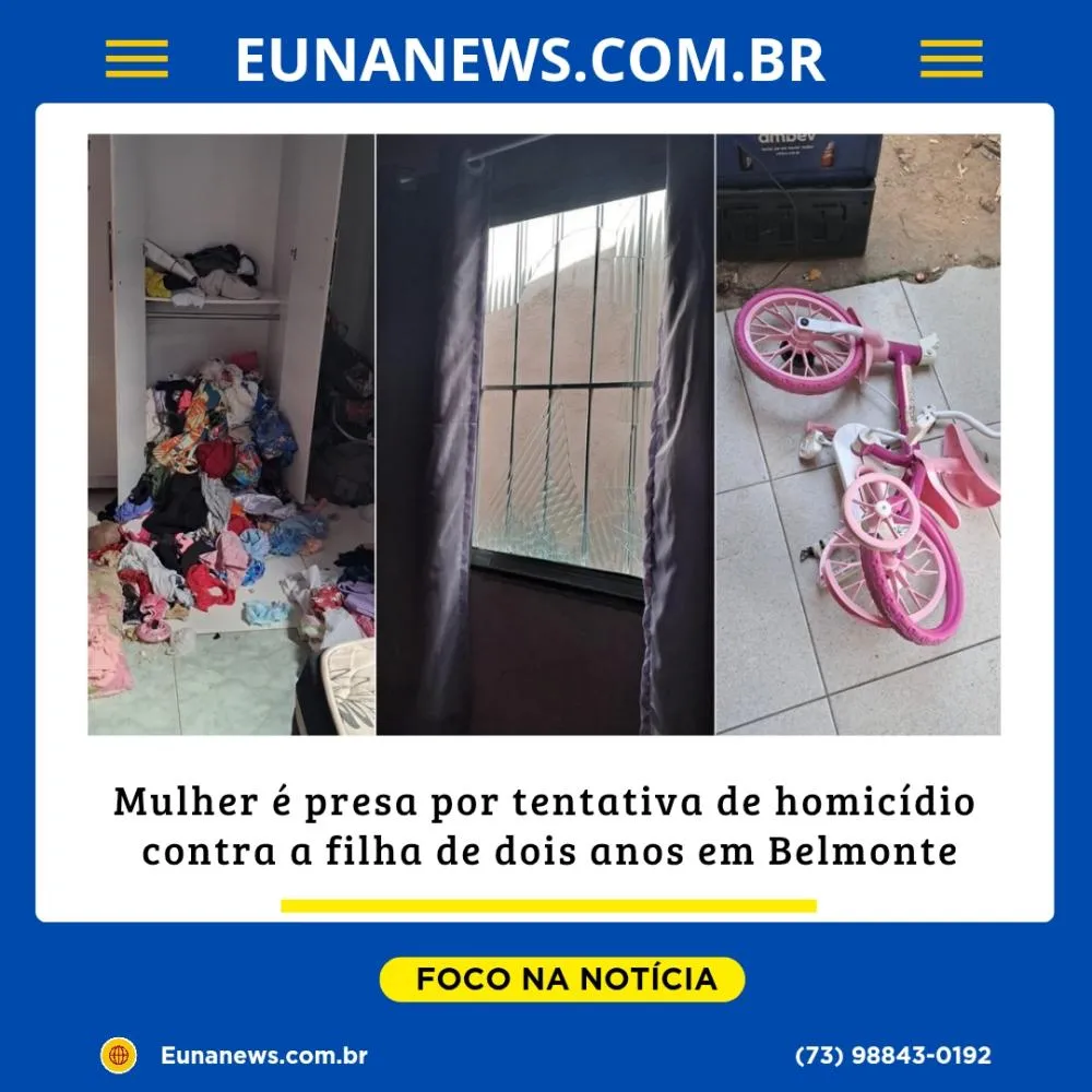 Mulher é presa por tentativa de homicídio contra a filha de apenas dois anos em Belmonte