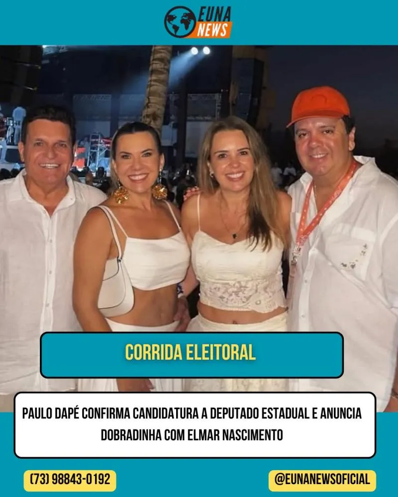 Paulo Dapé confirma candidatura a deputado estadual e anuncia dobradinha com Elmar Nascimento