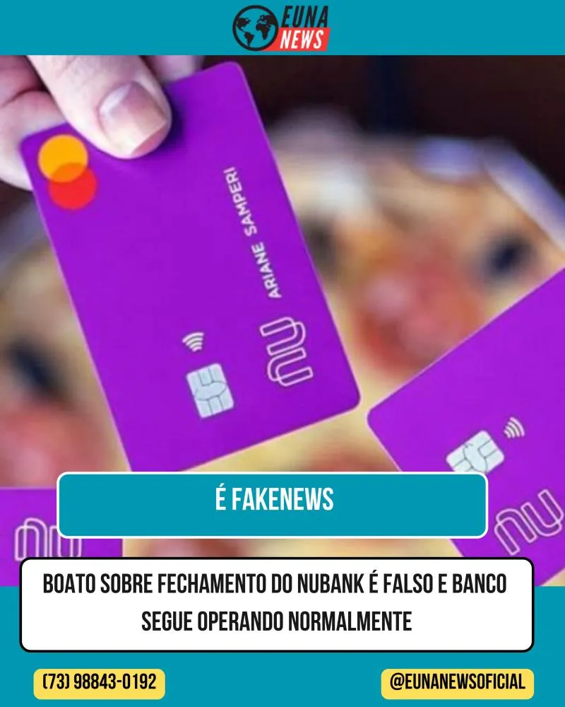 Boato sobre fechamento do Nubank é falso e banco segue operando normalmente