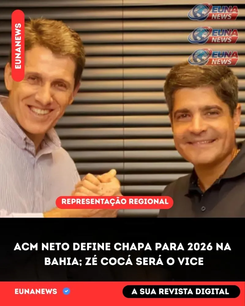 ACM Neto confirma Zé Cocá como vice em chapa para o Governo da Bahia em 2026